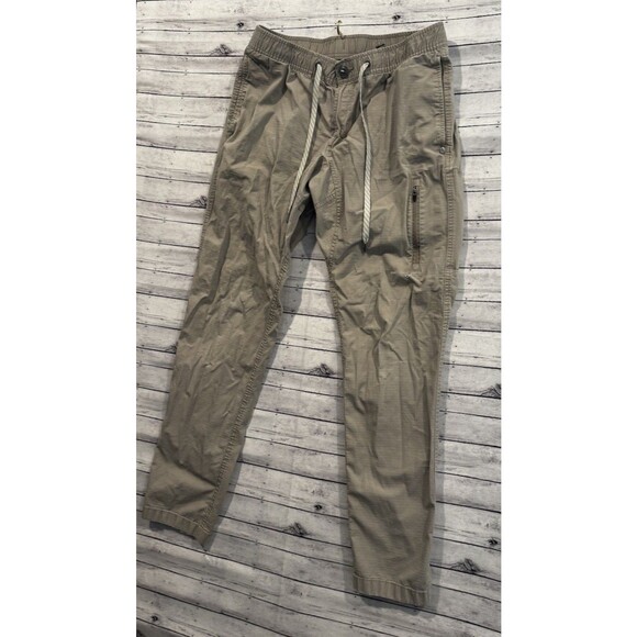 Vuori Mens Ripstop Trail Pant Sz M Khaki Active Zip Pocket Outdoor Casual W FLAW - Picture 5 of 16